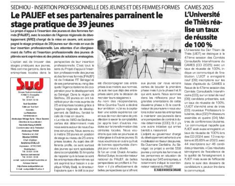 Cérémonie de remise des Attestations aux stagiaires du PAIJEF